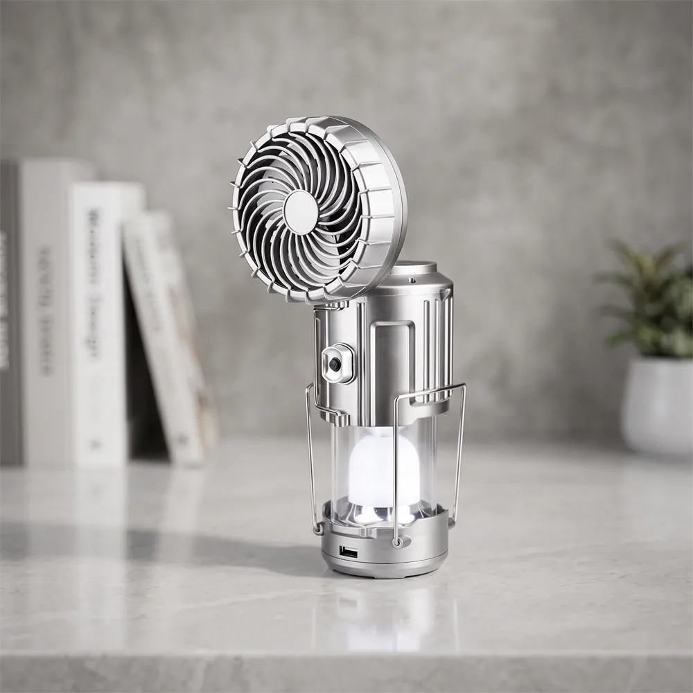 Duo lampe + ventilateur camping