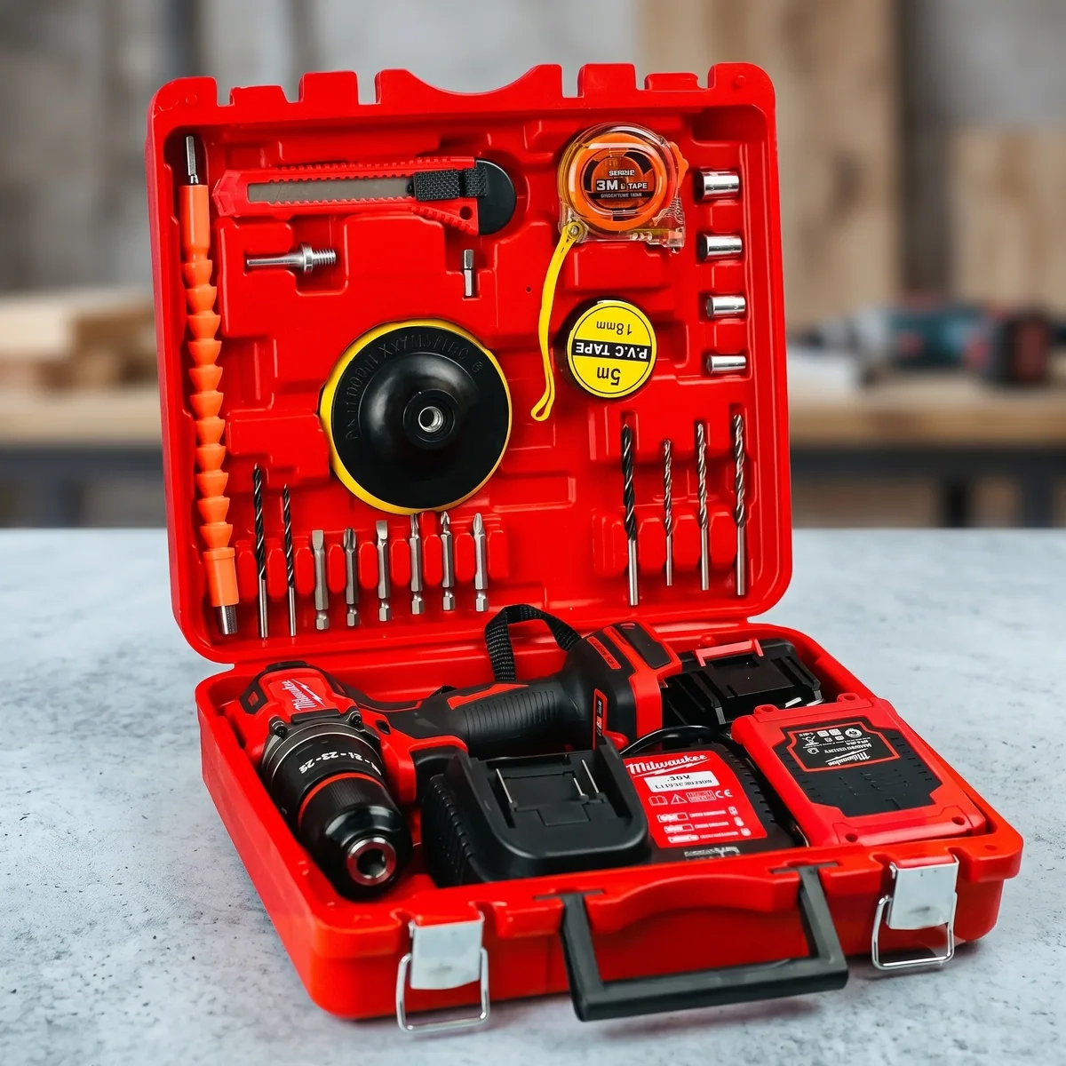 Perceuse-visseuse sans fil 36V Li-Ion Brushless avec coffret